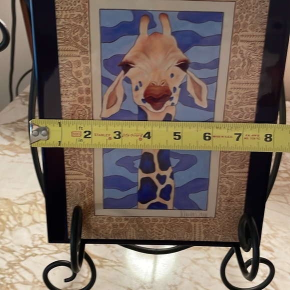 Marne Jaye Tile Art 8X10 Glossy Giraffe Border Graphics African Animals Signed - Picture 6 of 9